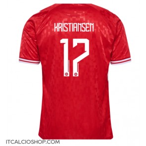 Danimarca Victor Kristiansen #17 Prima Maglia Europei 2024 Manica Corta